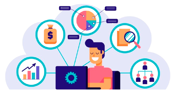 ERP workspace illustration banner